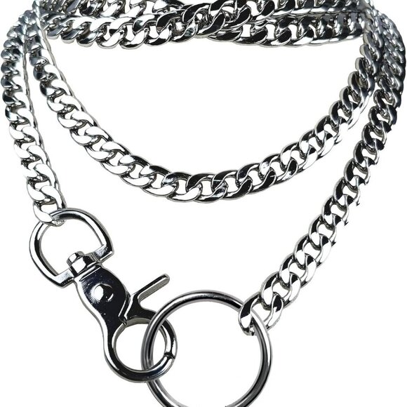 Jewelry - Women's Zinc Chunky Cuban Chain Necklace 34'' Adjustable Y-Shaped Jewelry